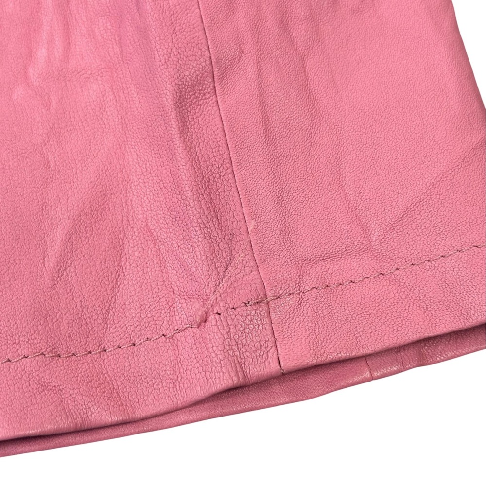 Zadig & Voltaire Women Phlame Crinkled Leather Skinny Pants Pink Size 38 US M - Picture 8 of 10